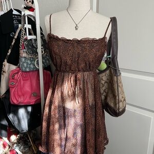 Victoria's Secret Brown Leopard Print Chemise